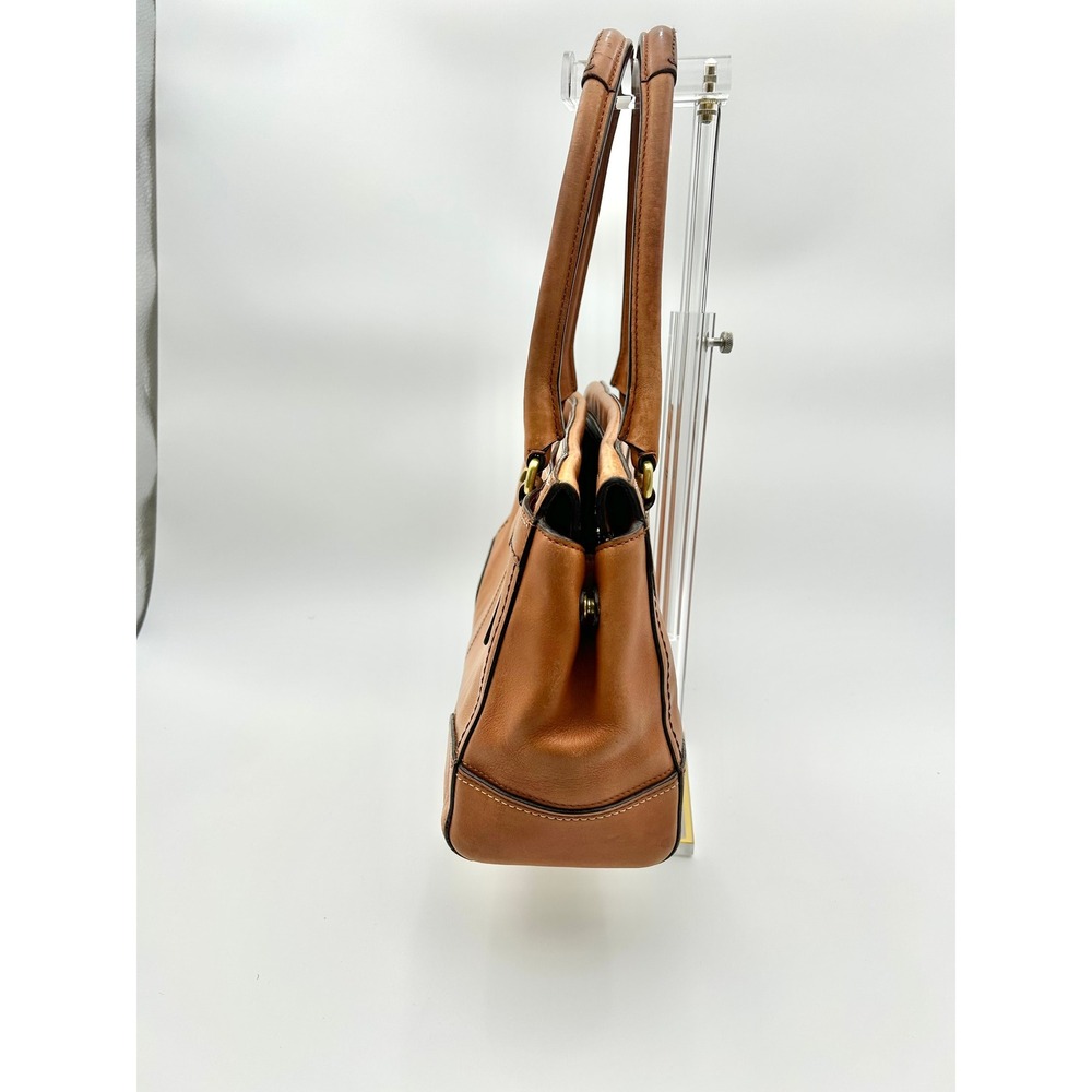Vintage Coach Medium Hampton Leather Turnlock Carryall Satchel Acorn Brown 11047 - Picture 4 of 12